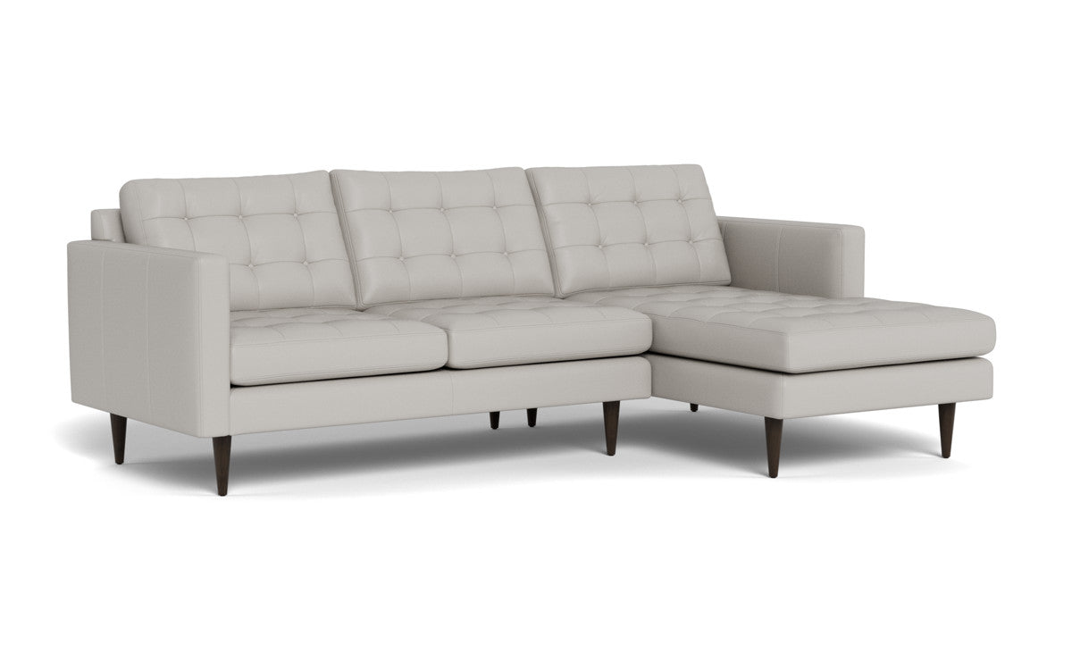 Wallace 98" Leather Right Chaise Sectional - Tribeca Chelsea