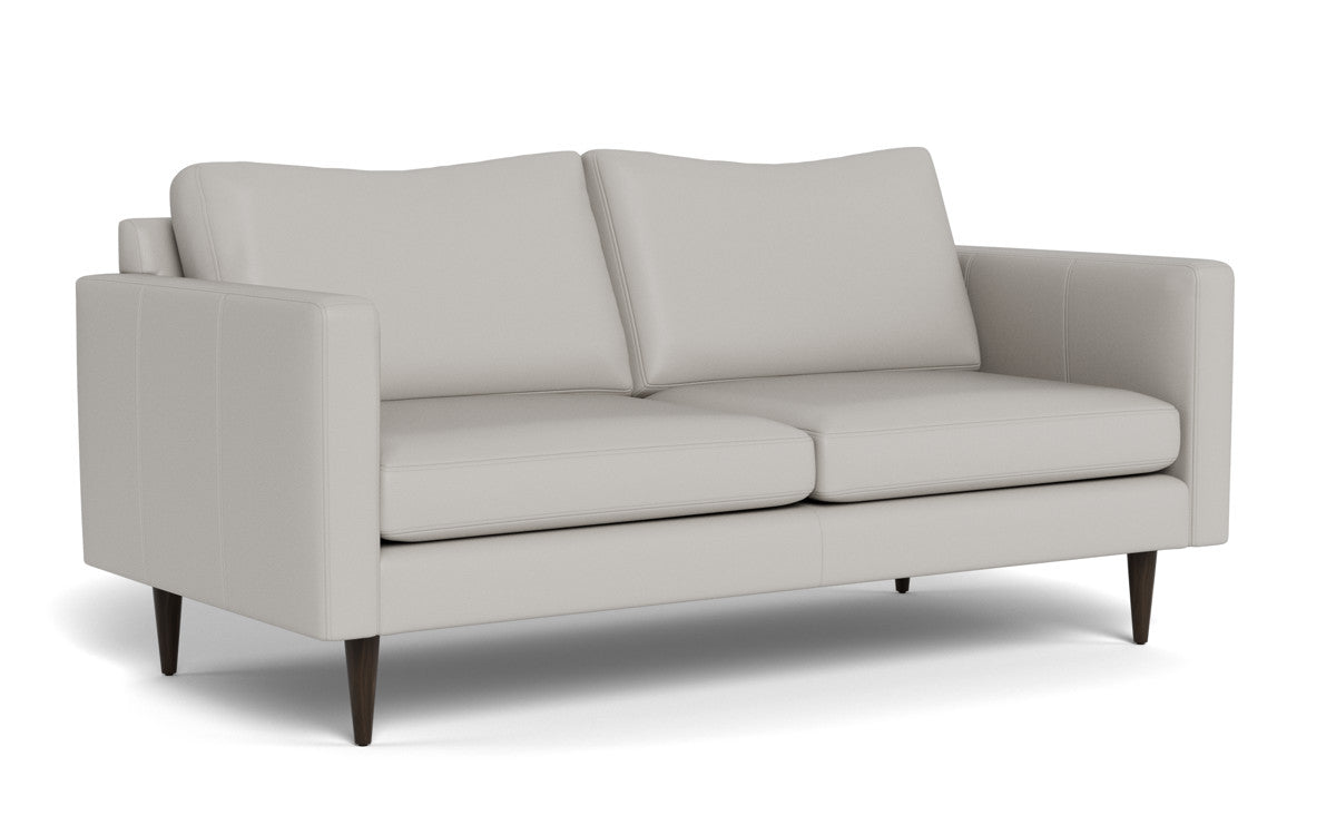 Wallace 74" Leather Untufted Apartment Sofa - Tribeca Chelsea