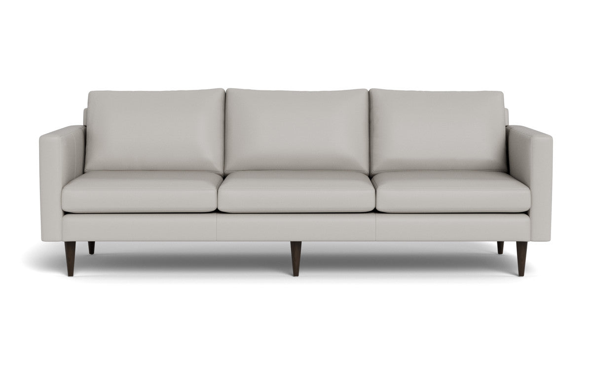 Wallace 98" Leather Untufted Estate Sofa - Tribeca Chelsea
