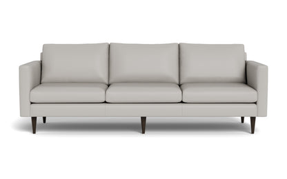 Wallace 98" Leather Untufted Estate Sofa - Tribeca Chelsea