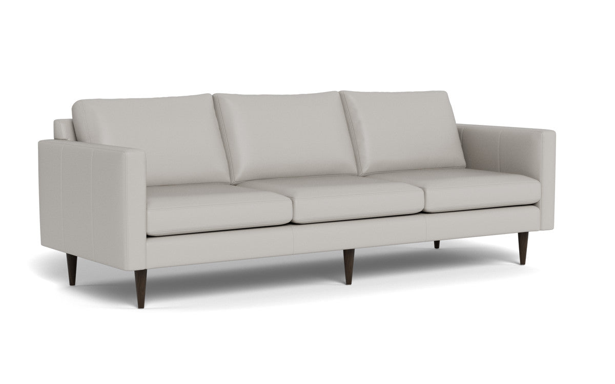 Wallace 98" Leather Untufted Estate Sofa - Tribeca Chelsea