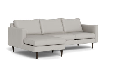 Wallace 98" Leather Untufted Left Chaise Sectional - Tribeca Chelsea