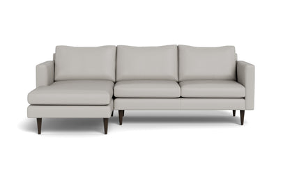 Wallace 98" Leather Untufted Left Chaise Sectional - Tribeca Chelsea