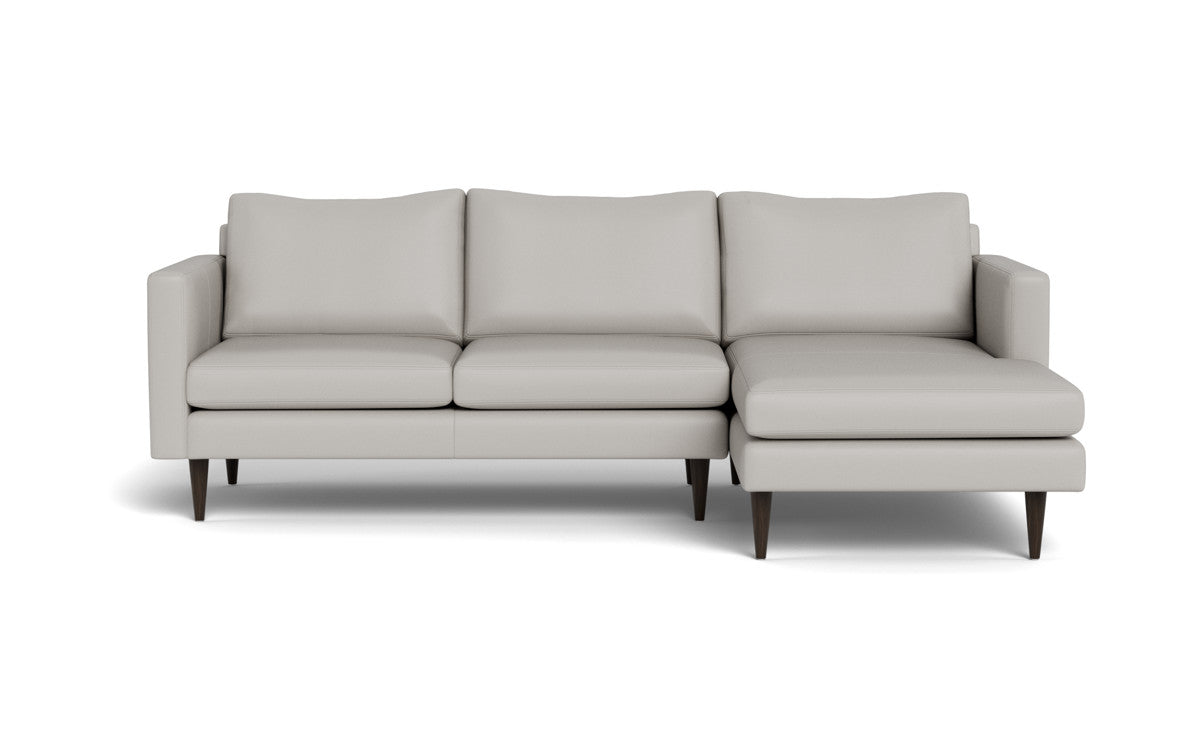 Wallace 98" Leather Untufted Right Chaise Sectional - Tribeca Chelsea