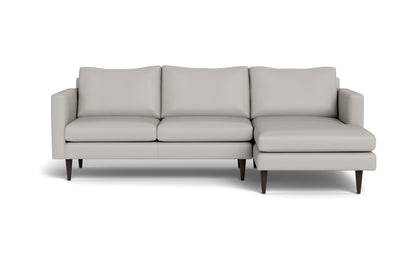 Wallace 98" Leather Untufted Right Chaise Sectional - Tribeca Chelsea