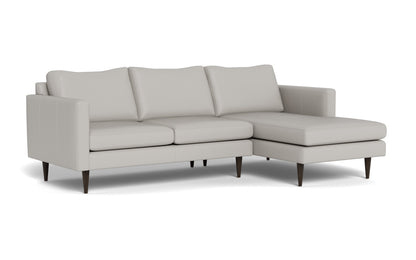Wallace 98" Leather Untufted Right Chaise Sectional - Tribeca Chelsea