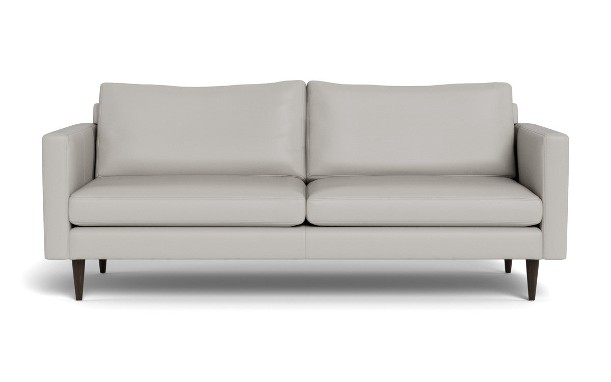 Wallace 85" Leather Untufted Sofa - Tribeca Chelsea