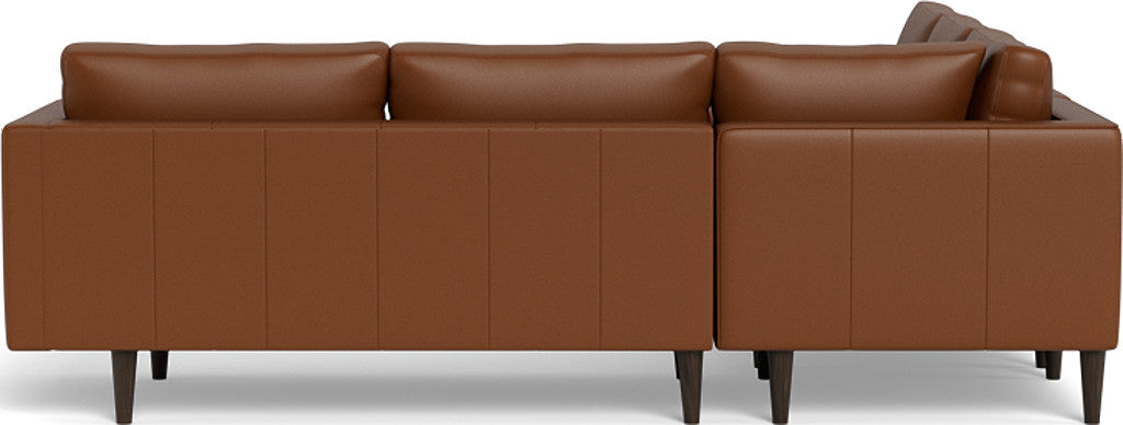 Ladybird 103" Leather Corner Sectional - Tribeca Chestnut