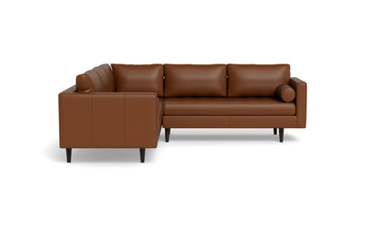 Ladybird 103" Leather Corner Sectional - Tribeca Chestnut