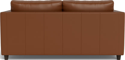 Ladybird 72" Leather Full Sleeper Loveseat - Tribeca Chestnut