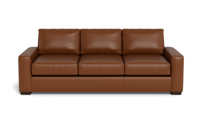 Mas Mesa 101" Deep Leather Estate Sofa - Tribeca Chestnut