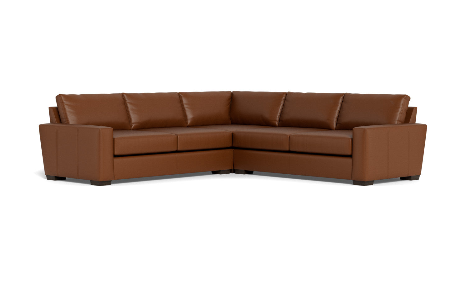 Mesa 121" Leather Corner Sectional - Tribeca Chelsea