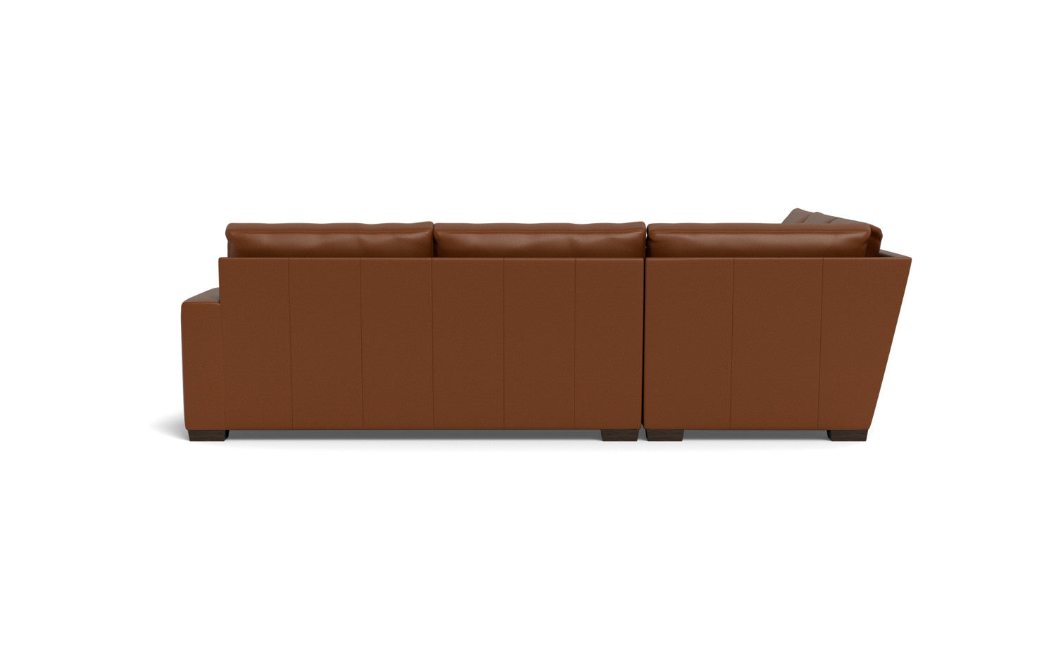 Mesa 121" Leather Corner Sectional - Tribeca Chestnut