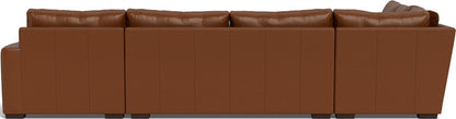 Mas Mesa 162" Deep Leather Corner Sectionals w. Right Chaise - Tribeca Chestnut