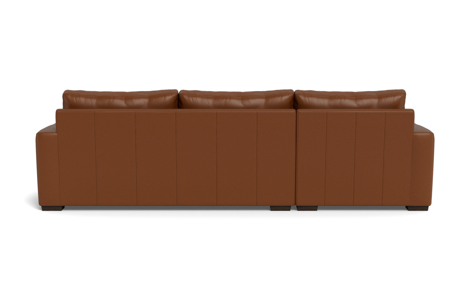 Mesa 123" Leather Left Chaise Sectional - Tribeca Chestnut