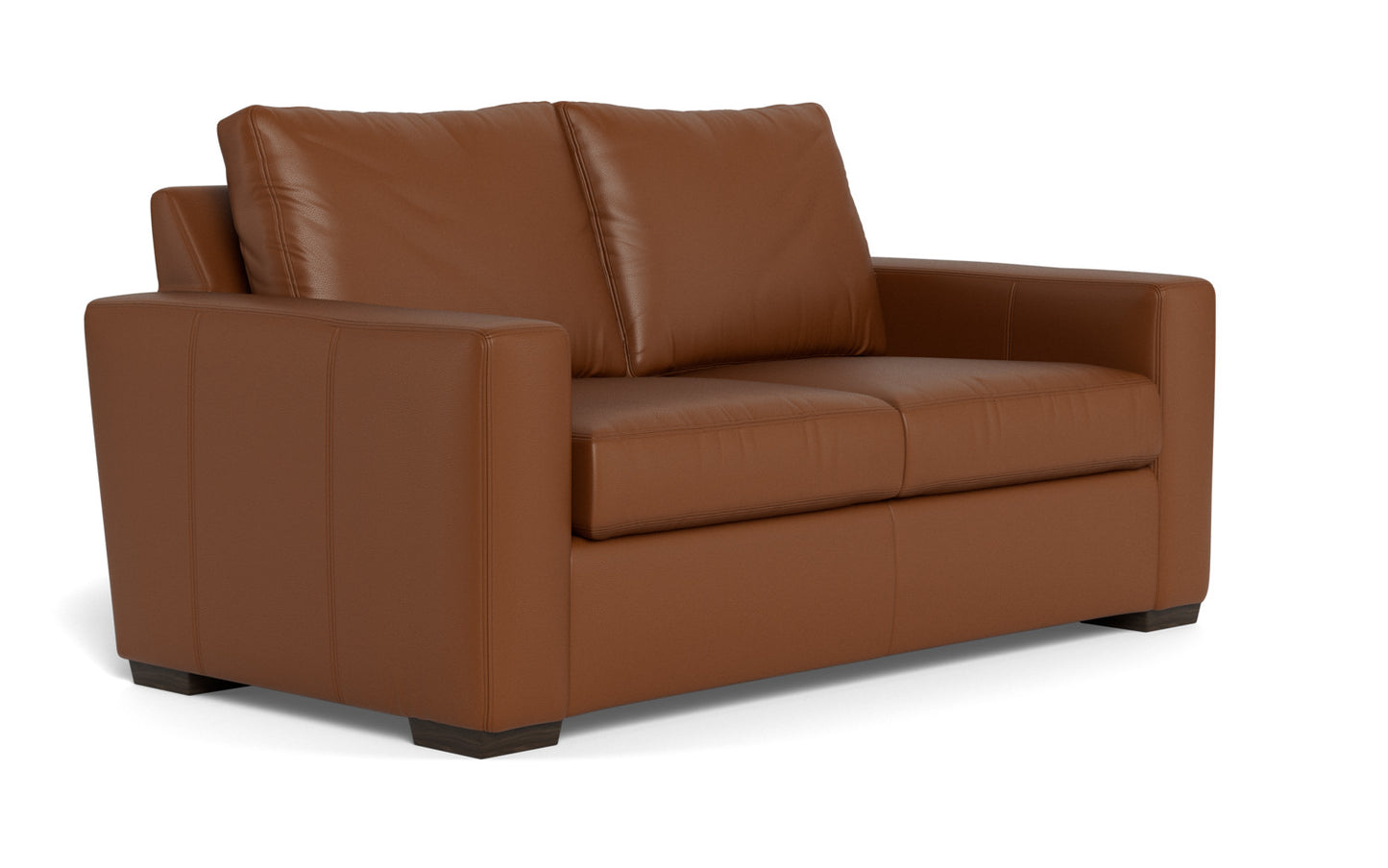 Mesa 72" Leather Loveseat - Tribeca Chestnut
