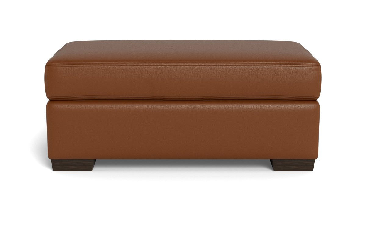 Mas Mesa Leather Ottoman - Tribeca Chelsea