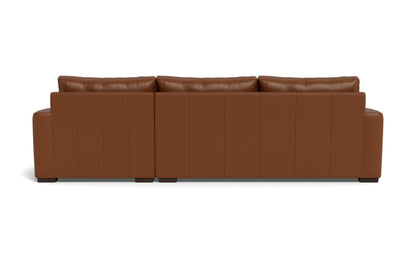Mesa 123" Leather Right Chaise Sectional - Tribeca Chestnut