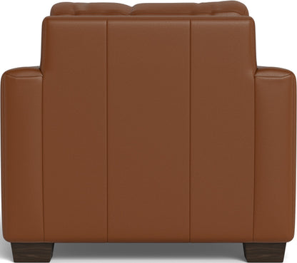 Track 36" Leather Arm Chair - Tribeca Chestnut
