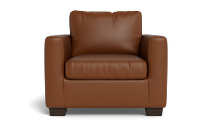 Track 36" Leather Arm Chair - Tribeca Chestnut