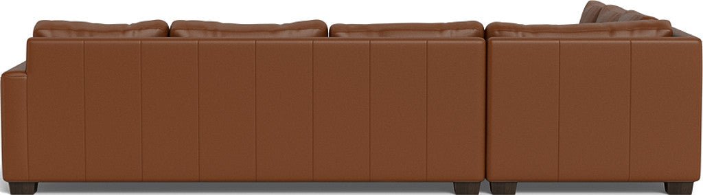 Track 121" Leather Left Corner Sectional - Tribeca Chestnut