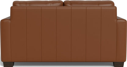 Track 62" Leather Loveseat - Tribeca Chestnut