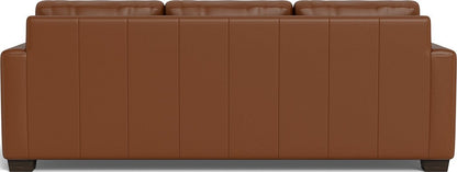 Track 87" Leather Queen Sleeper Sofa - Tribeca Chestnut