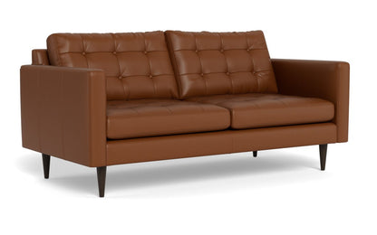 Wallace 74" Leather Apartment Sofa - Tribeca Chestnut