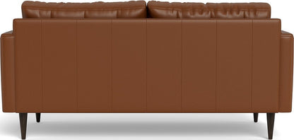 Wallace 74" Leather Apartment Sofa - Tribeca Chestnut