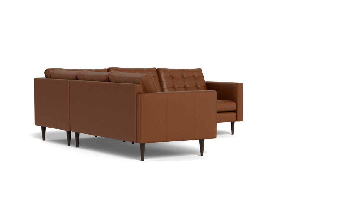Wallace 102" Leather Corner Sectional - Tribeca Chestnut
