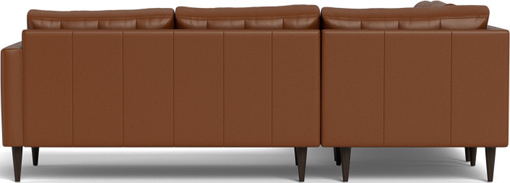 Wallace 102" Leather Corner Sectional - Tribeca Chestnut