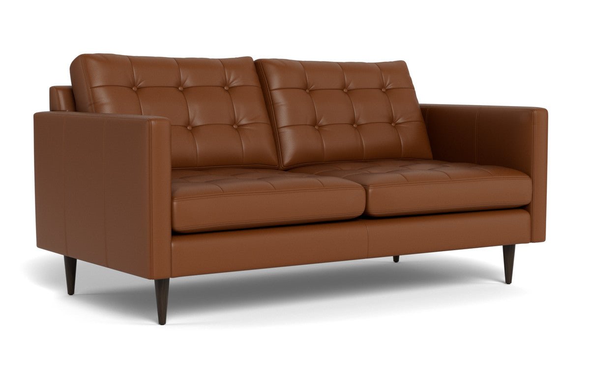 Wallace 69" Leather Loveseat - Tribeca Chestnut