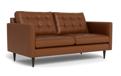 Wallace 69" Leather Loveseat - Tribeca Chestnut