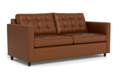 Wallace 74" Leather Queen Sleeper Sofa - Tribeca Chestnut