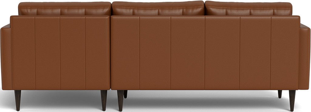 Wallace 98" Leather Right Chaise Sectional - Tribeca Chestnut
