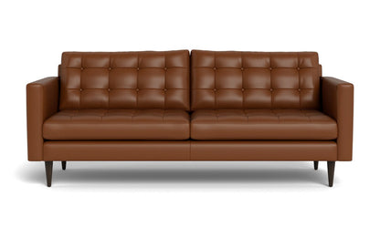 Wallace 85" Leather Sofa - Tribeca Chestnut