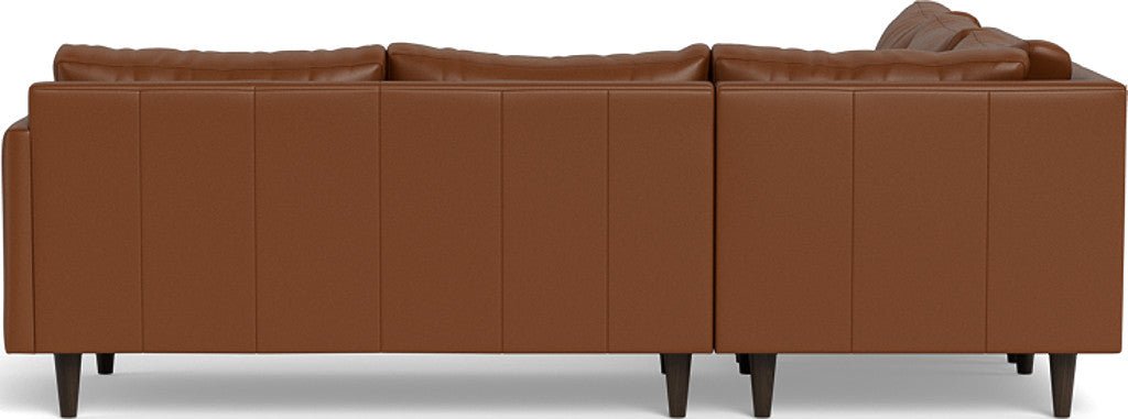 Wallace 102" Leather Untufted Corner Sectional - Tribeca Chestnut