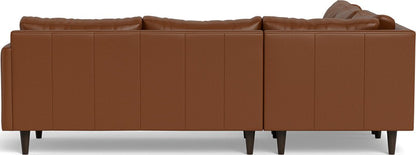 Wallace 102" Leather Untufted Corner Sectional - Tribeca Chestnut