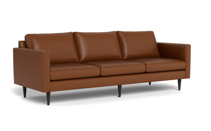 Wallace 98" Leather Untufted Estate Sofa - Tribeca Chestnut