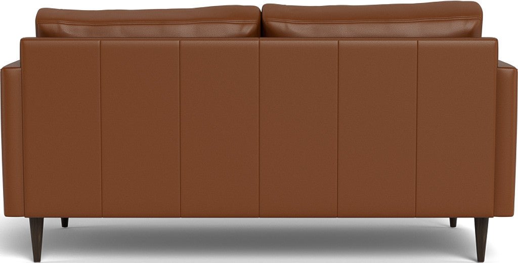Wallace 69" Leather Untufted Loveseat - Tribeca Chestnut