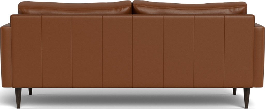 Wallace 85" Leather Untufted Sofa - Tribeca Chestnut