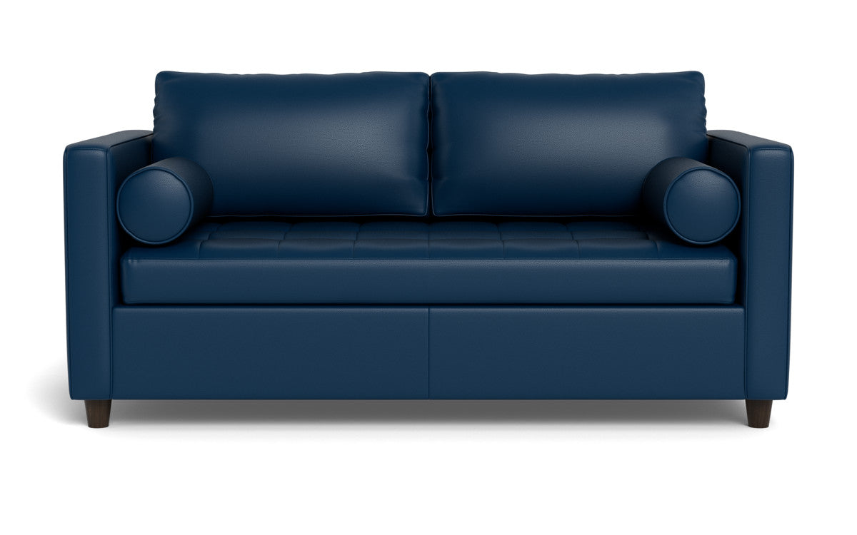 Ladybird 72" Leather Full Sleeper Loveseat - Tribeca Cobalt