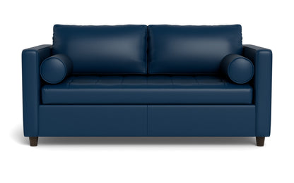Ladybird 72" Leather Full Sleeper Loveseat - Tribeca Cobalt