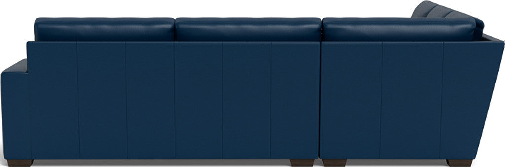 Mas Mesa 127" Deep Leather Corner Sectional - Tribeca Cobalt