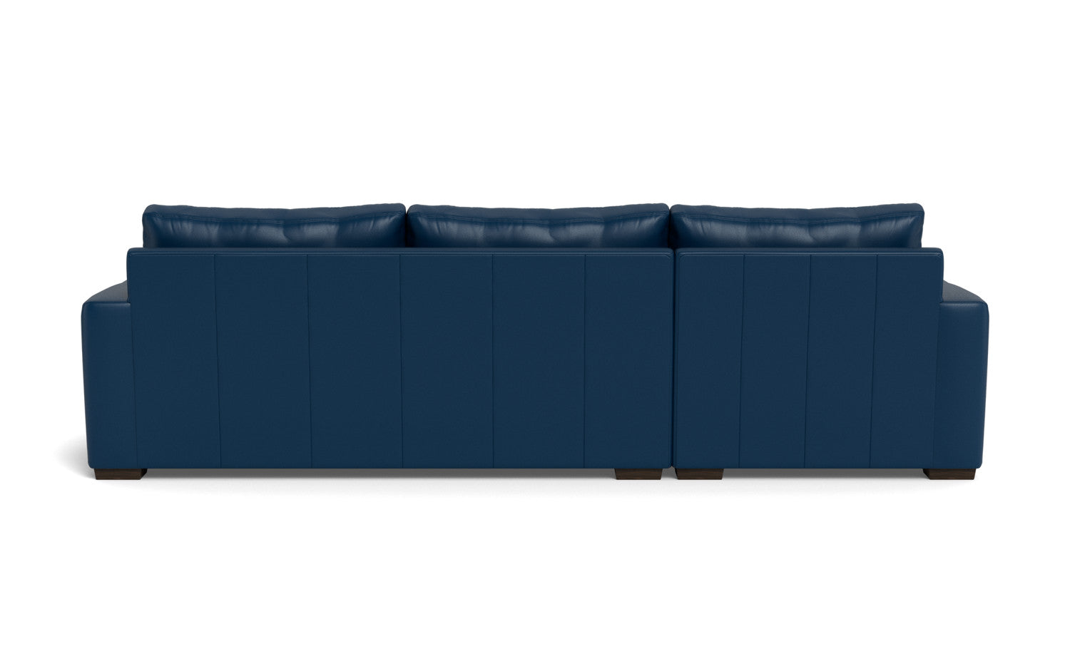 Mesa 123" Leather Left Chaise Sectional - Tribeca Cobalt