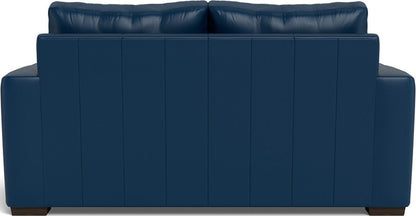 Mas Mesa 72" Deep Leather Loveseat - Tribeca Cobalt