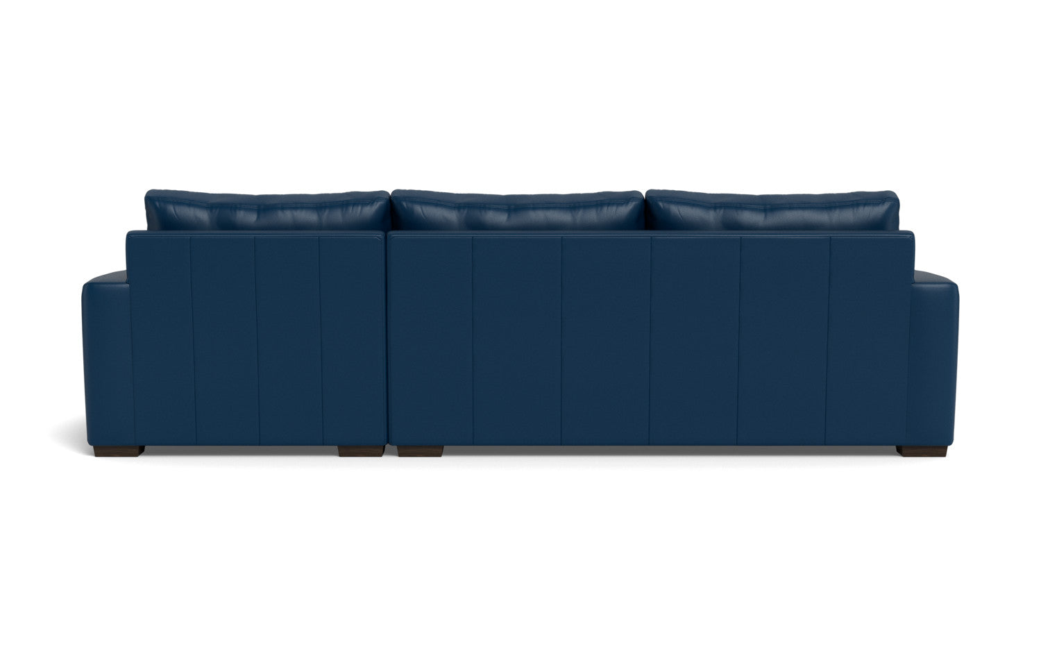 Mesa 123" Leather Right Chaise Sectional - Tribeca Cobalt