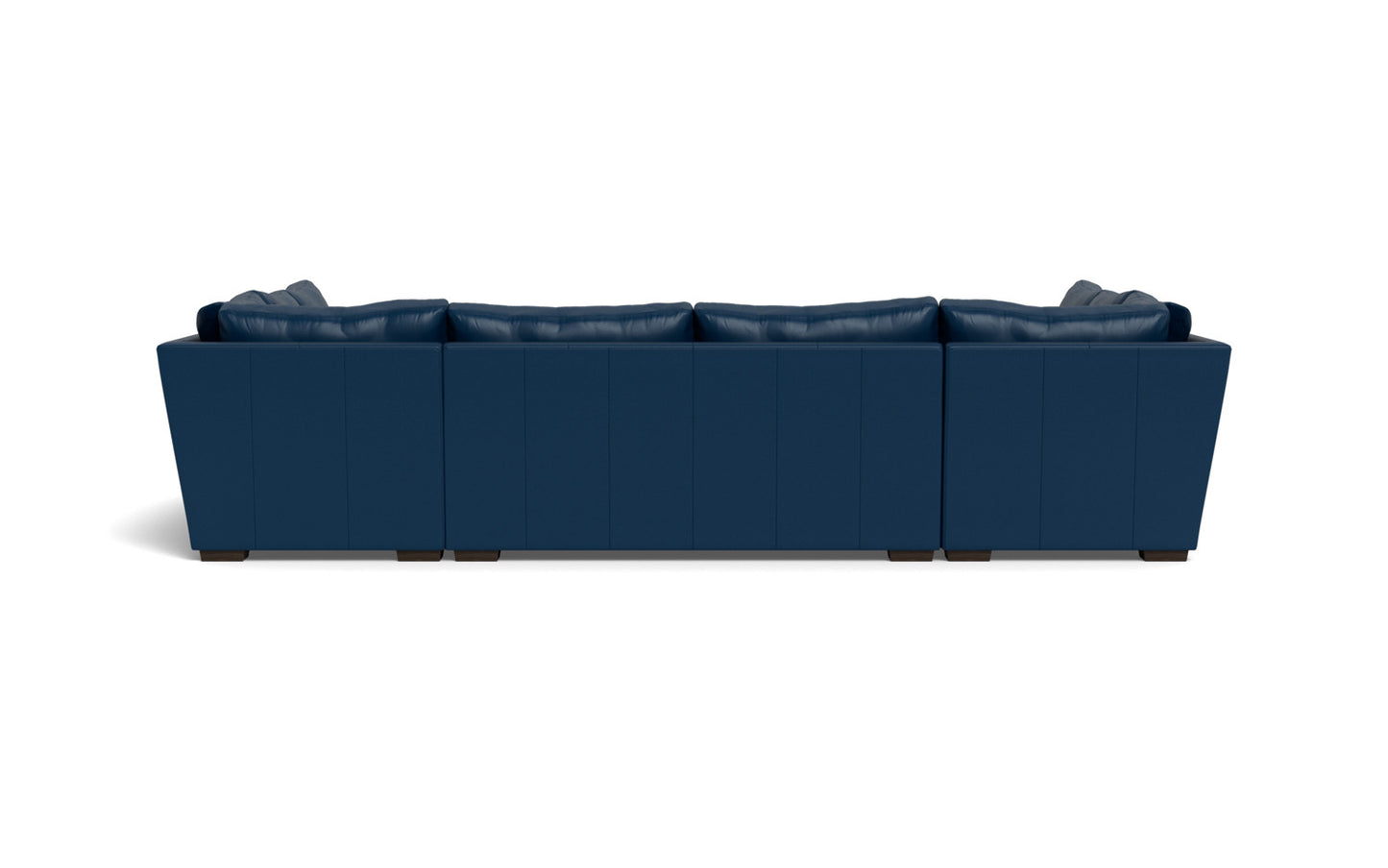 Mesa 154" Leather Condo U Sectional - Tribeca Cobalt