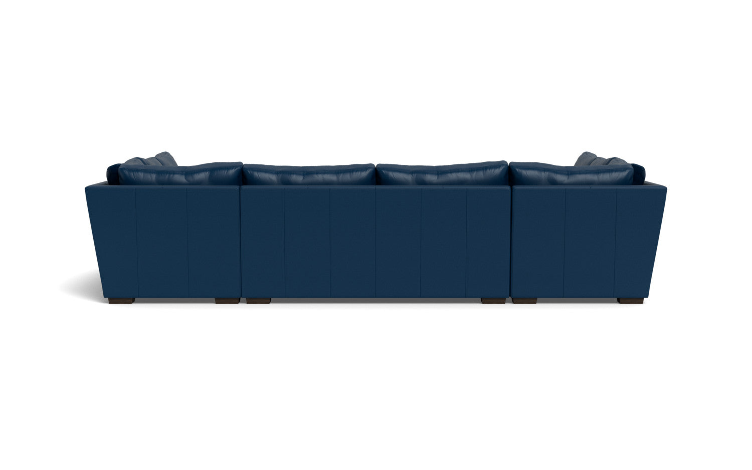 Mesa 154" Leather Condo U Sectional - Tribeca Cobalt