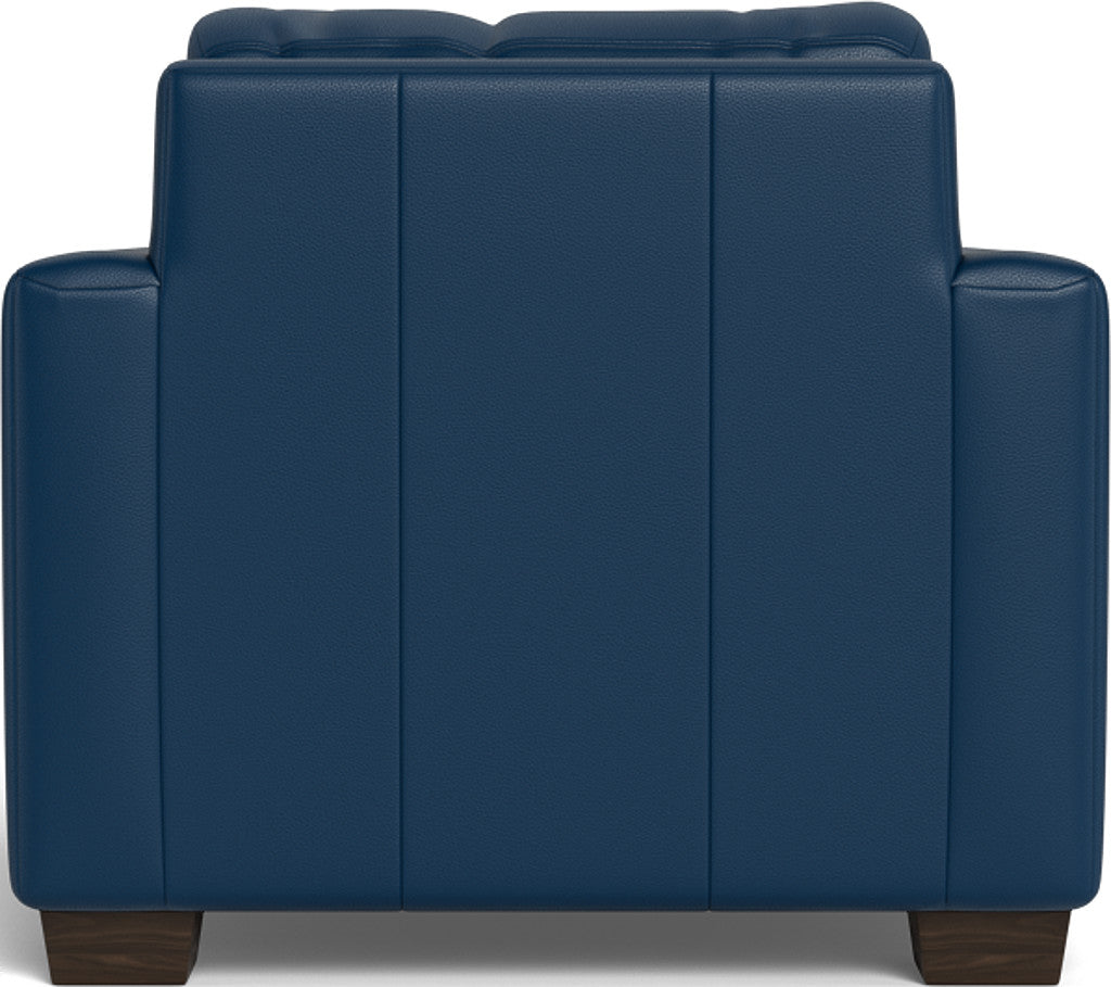 Track 36" Leather Arm Chair - Tribeca Cobalt